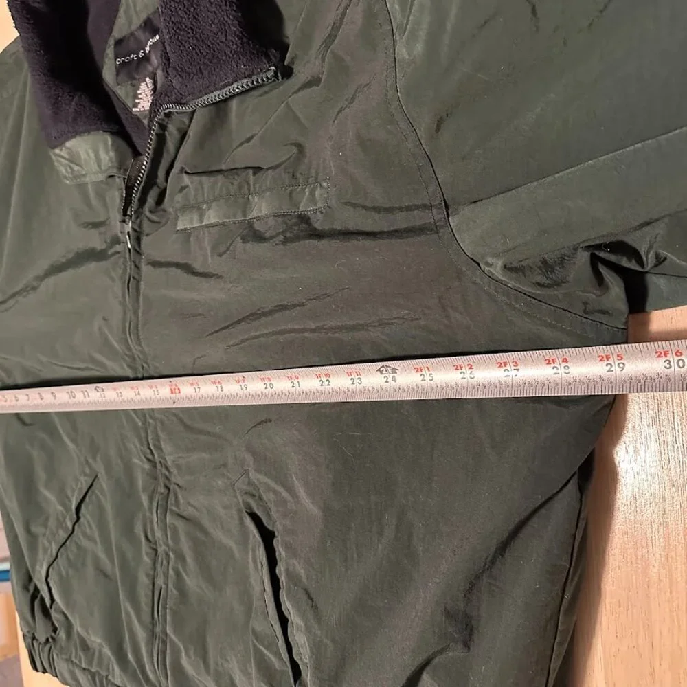 Croft & Barrow Dark Green Winter Jacket Fleece Inner Full Zip up Puffer Men's XL